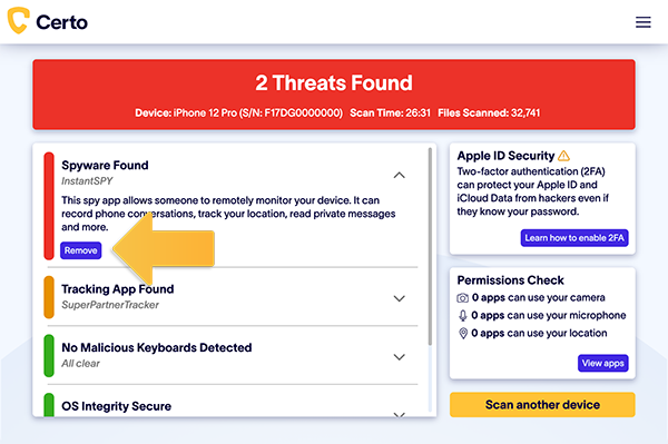 How to remove spyware from iPhone