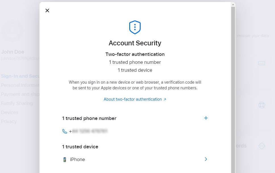 Apple account security trusted devices for how to lock iPhone when stolen or lost