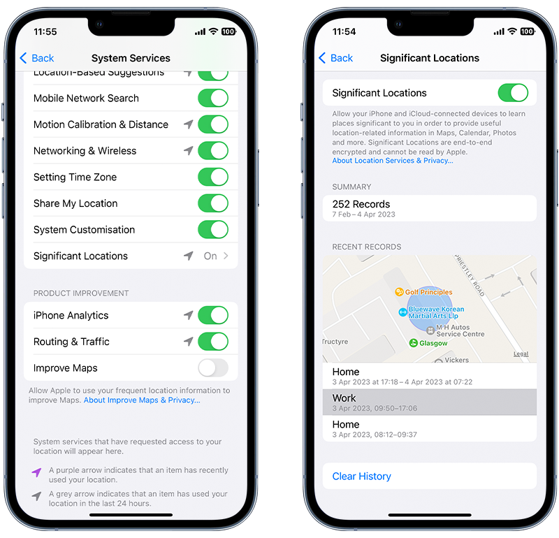 iPhone Significant Locations Tracking for is your iPhone tracking you